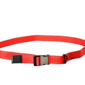 Scuderia Ferrari Red Webbing Belt with Metal Buckle